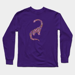 Floral Brontosaurus Long Sleeve T-Shirt